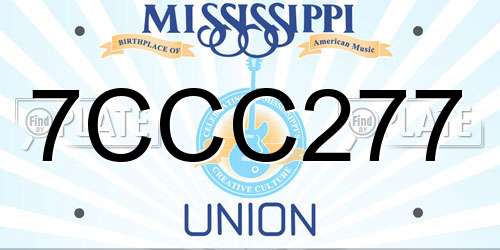 7CCC277 Mississippi License Plate