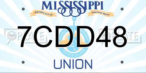 7CDD48 Mississippi License Plate