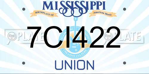 7CI422 Mississippi License Plate