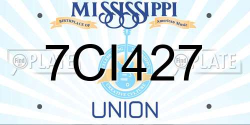 7CI427 Mississippi License Plate