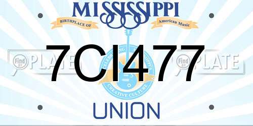 7CI477 Mississippi License Plate