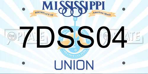 7DSS04 Mississippi License Plate