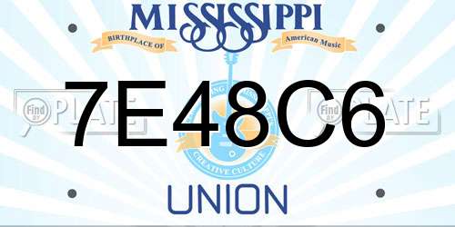 7E48C6 Mississippi License Plate