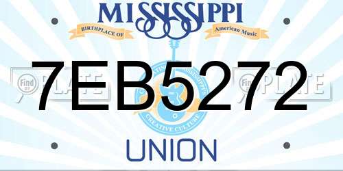 7EB5272 Mississippi License Plate