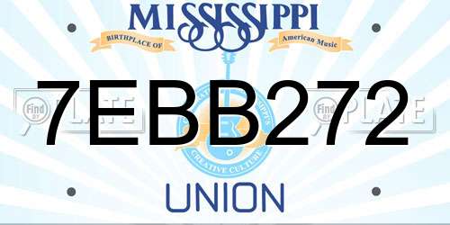 7EBB272 Mississippi License Plate
