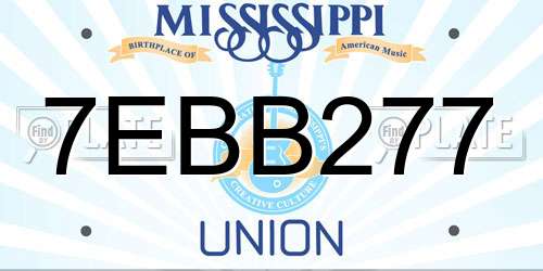 7EBB277 Mississippi License Plate