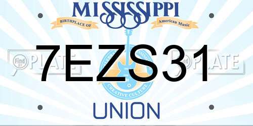 7EZS31 Mississippi License Plate