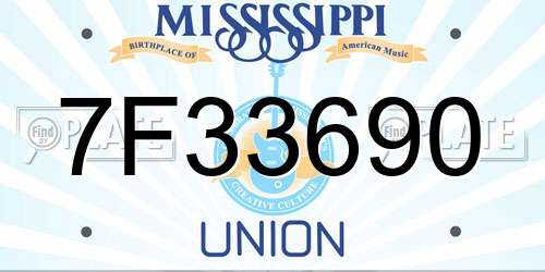 7F33690 Mississippi License Plate