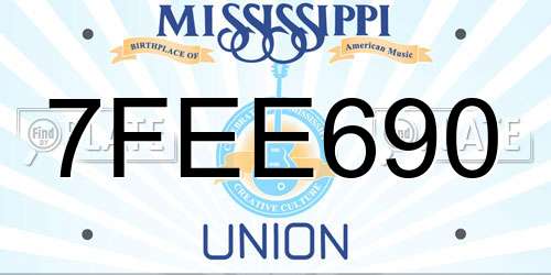 7FEE690 Mississippi License Plate