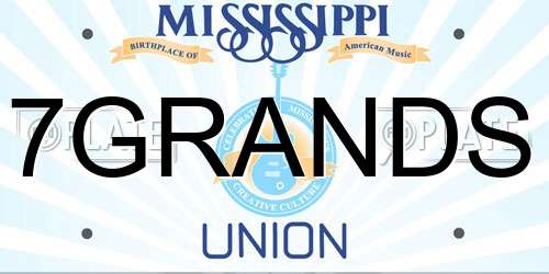 7GRANDS Mississippi License Plate