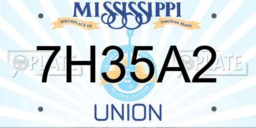 7H35A2 Mississippi License Plate