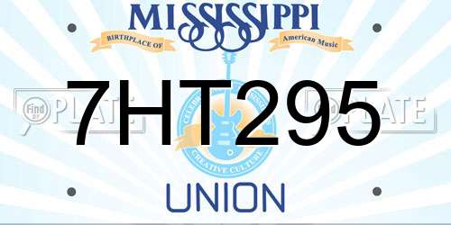 7HT295 Mississippi License Plate