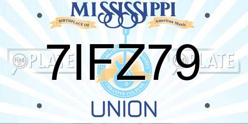 7IFZ79 Mississippi License Plate
