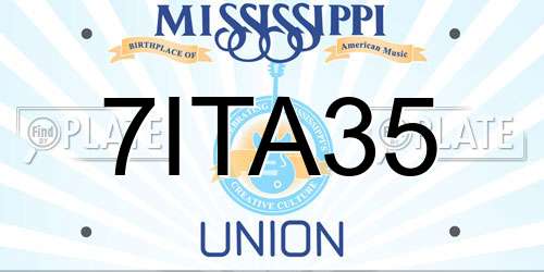 7ITA35 Mississippi License Plate