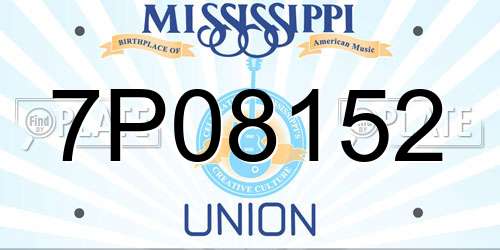 7P08152 Mississippi License Plate