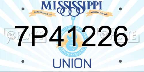 7P41226 Mississippi License Plate