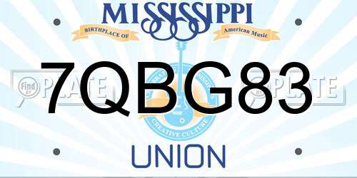 7QBG83 Mississippi License Plate