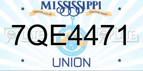 7QE4471 Mississippi License Plate