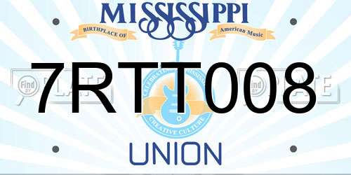 7RTT008 Mississippi License Plate