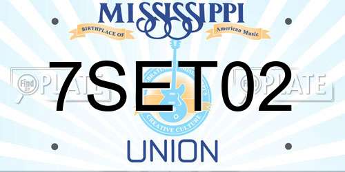 7SET02 Mississippi License Plate