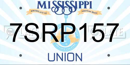 7SRP157 Mississippi License Plate
