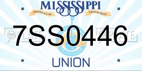 7SS0446 Mississippi License Plate