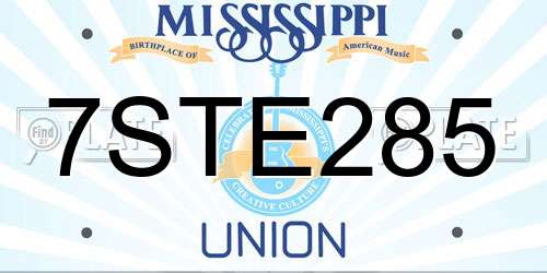 7STE285 Mississippi License Plate