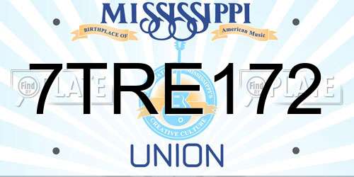7TRE172 Mississippi License Plate
