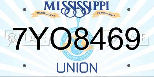 7YO8469 Mississippi License Plate