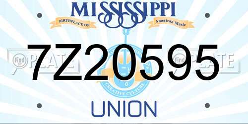 7Z20595 Mississippi License Plate