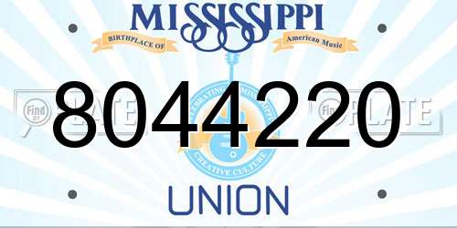 8044220 Mississippi License Plate