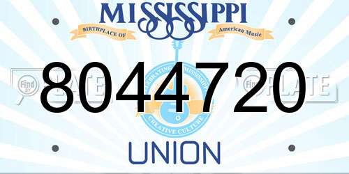 8044720 Mississippi License Plate