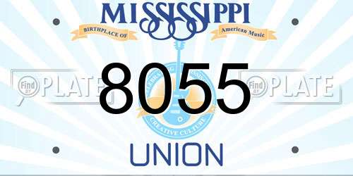 8055 Mississippi License Plate