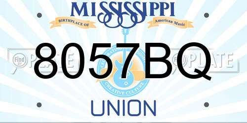 8057BQ Mississippi License Plate