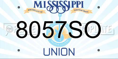 8057SO Mississippi License Plate