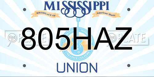 805HAZ Mississippi License Plate