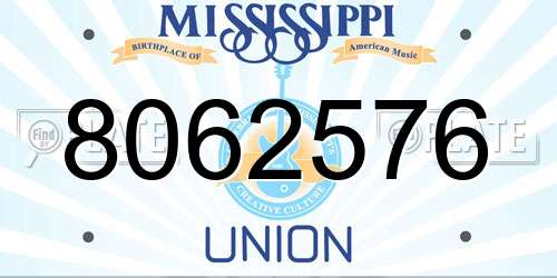 8062576 Mississippi License Plate