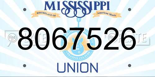8067526 Mississippi License Plate