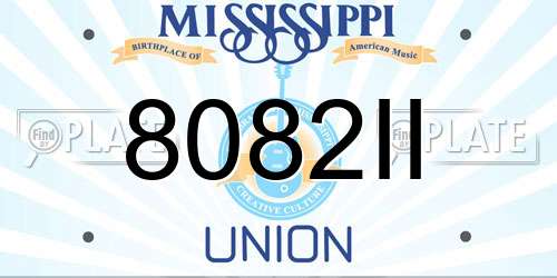 8082II Mississippi License Plate