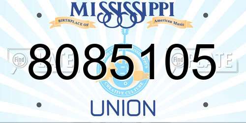 8085105 Mississippi License Plate