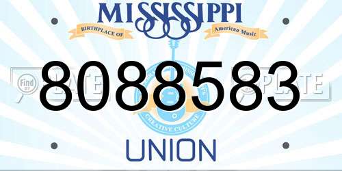 8088583 Mississippi License Plate