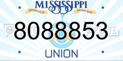 8088853 Mississippi License Plate