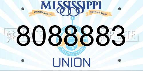 8088883 Mississippi License Plate