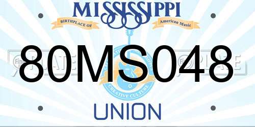 80MS048 Mississippi License Plate