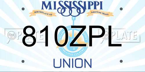 810ZPL Mississippi License Plate