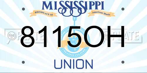 8115OH Mississippi License Plate