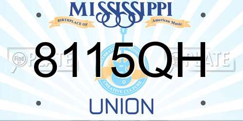 8115QH Mississippi License Plate