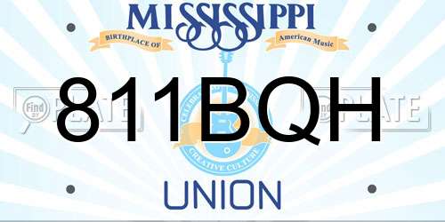 811BQH Mississippi License Plate