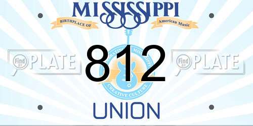 812 Mississippi License Plate
