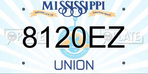 8120EZ Mississippi License Plate